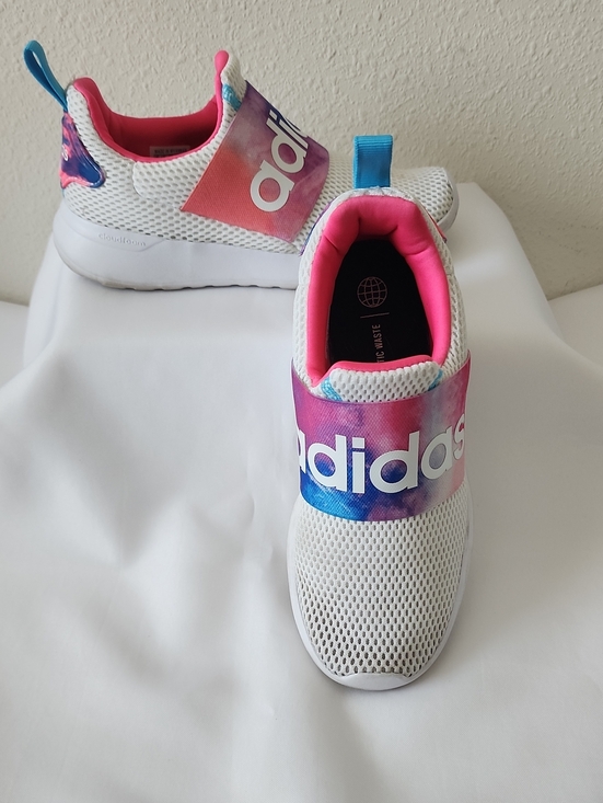 adidas Other - adidas Kids White Pink Blue Slip-On Athletic Sneakers
